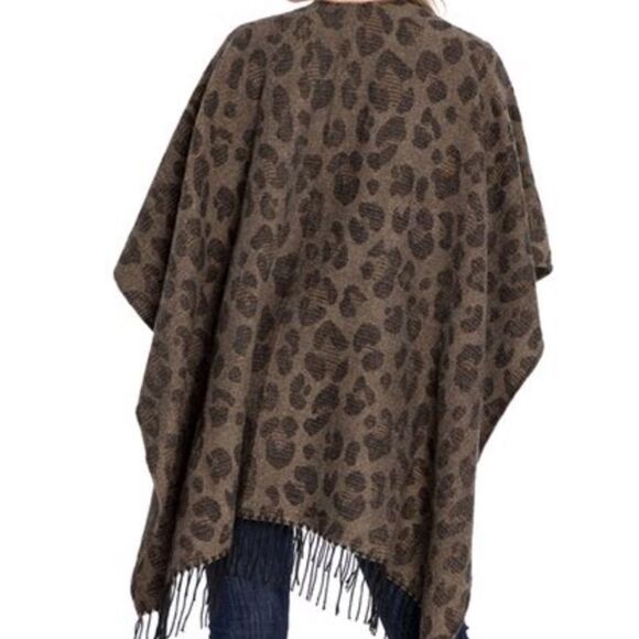 NWT Woolrich Cozy Blanket Wrap Lana Leopard - Picture 2 of 4